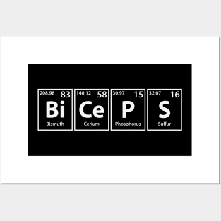 Biceps (Bi-Ce-P-S) Periodic Elements Spelling Posters and Art